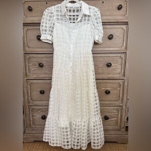 English Factory white summer dress. Size S. In like new condition.